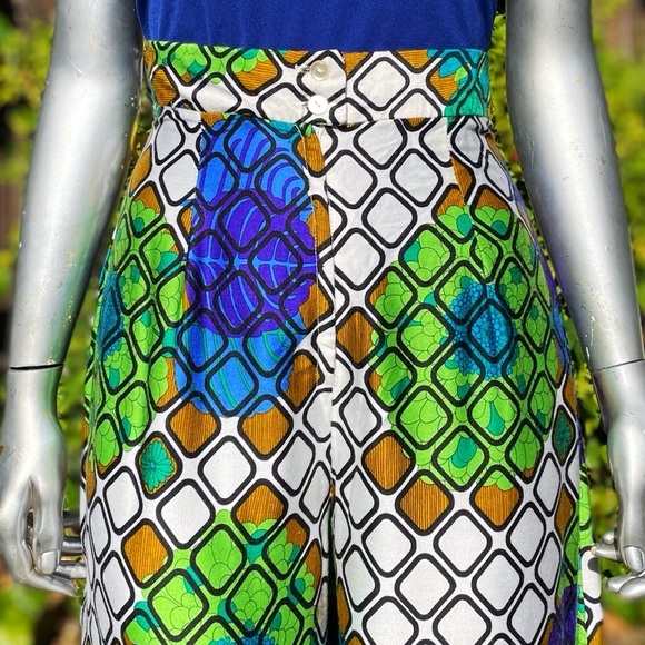 1970s Alex Colman Psychedelic Floral Massive Palazzo Pants - Picture 5 of 8